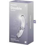 SATISFYER - DOUBLE CRYSTAL DILDO BLUE